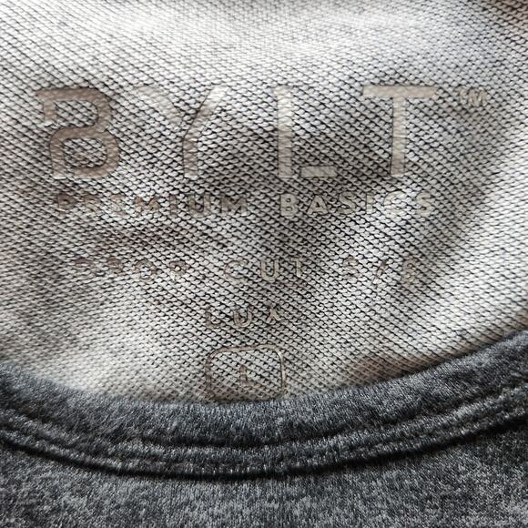 BYLT Drop Cloth Lux Short Sleeve T-shirt Gray size Large - Picture 8 of 9
